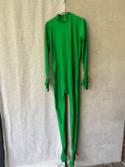 Roheline liibuv kostüüm greensuit, greenscreen, konn, ufo