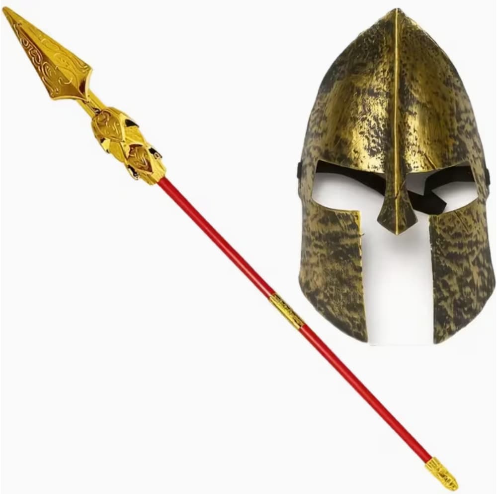 Kreeka/Rooma sõdalase mask ja oda